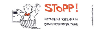 "STOPP! Bitte keine Reklame" - Kleber für Briefkasten