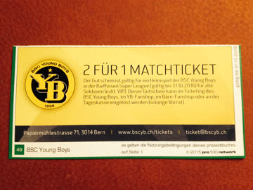 Exsila Artikel: BSC Young Boys, 2 für 1 Matchticket (Fussball)
