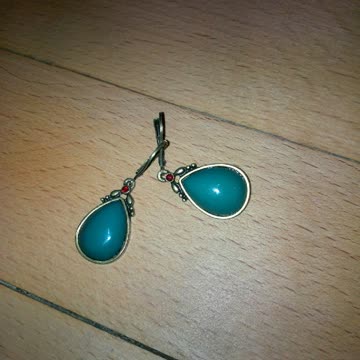 Exsila Artikel: ohrringe mit grünem stein - fast neu