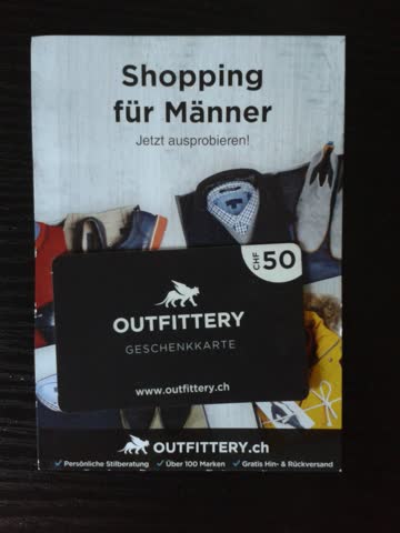 Exsila Artikel: Geschenkkarte von Outfittery