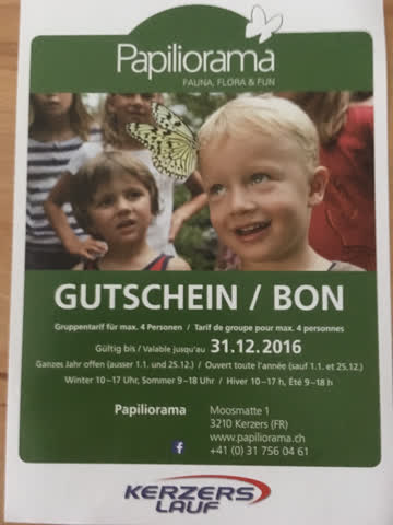 Gutschein Papiliorama