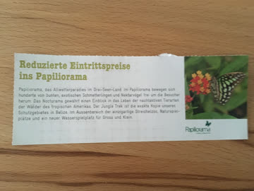 Gutschein Papiliorama