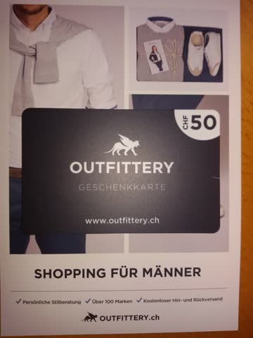 Exsila Artikel: Geschenkkarte outfittery.ch 50.00 SFr.