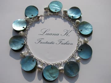 Exsila Artikel: Trendy Armband silber/blau *NEU*