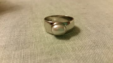 Exsila Artikel: Fingerring echt Silber mit Perle 20 mm Durchmesser