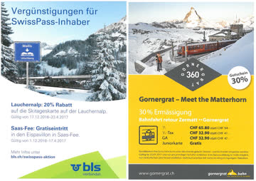 Exsila Artikel: Lauchernalp 20% / Saas-Fee Gratiseintritt / Gornergrat 30%