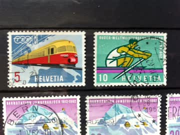 1962/63 1 Lot Marken Lot mit 1x 5Rp, 1x 10Rp, 4x 20Rp, 1 x