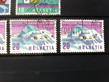 1962/63 1 Lot Marken Lot mit 1x 5Rp, 1x 10Rp, 4x 20Rp, 1 x
