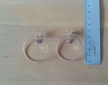 Exsila Artikel: Ohrringe NEU "Goldener Stern "