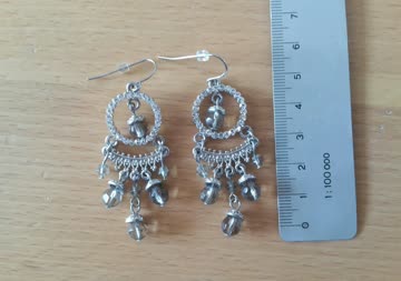 Exsila Artikel: Ohrringe NEU  "Silber/Glitzer"