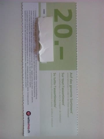 CHF 20.-- Rabatt bei nettoshop.ch