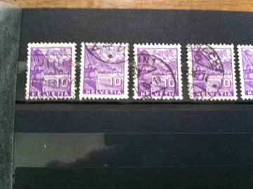 Exsila Artikel: 1934 Landschaftsbilder 10 Rp 1 Lot mit 8 x Schloss Chillon