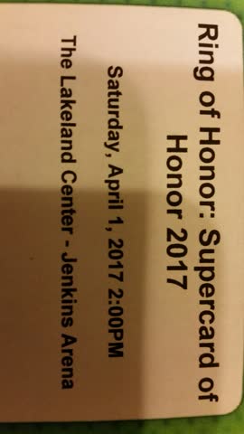 Exsila Artikel: Ticket - ROH Wrestling Supercard of Honor - Lakeland FL 1.4.