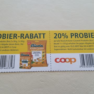 2 x 20% Probier-Rabatt Coupons