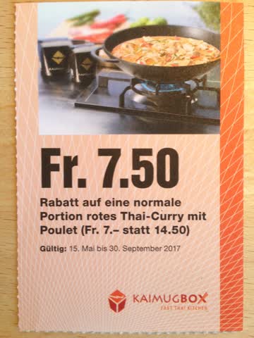 Kaimugbox: CHF 7.50 Gutschein