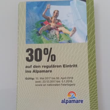 Exsila Artikel: 30% auf den regulären Eintritt ins Alpamare