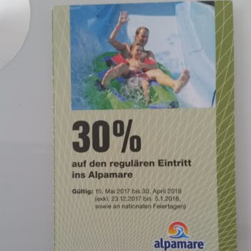 30% Reduktion auf max. 4 Tageskarten.