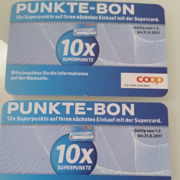2 x 10x Superpunkte bei Coop
