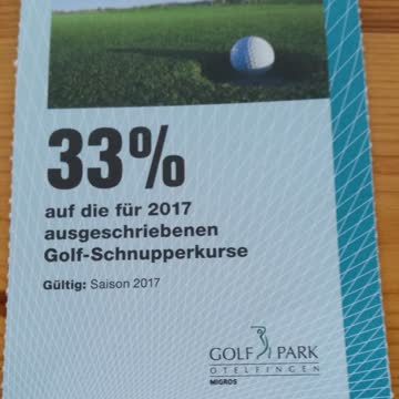 33 % auf Golf- Schnupperkurse in Otelfingen