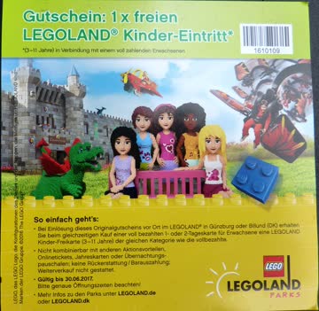 Exsila Artikel: LEGOLAND 1 X freien Kinder Eintritt