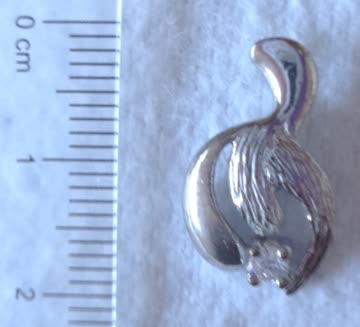 Exsila Artikel: Anhänger silbrig mit 1 Glitzer-Steinchen - NEU !!