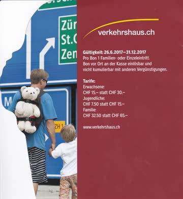 Exsila Artikel: Verkehrshaus Luzern Gutschein 50% Rabatt gültig bis 31.12.17
