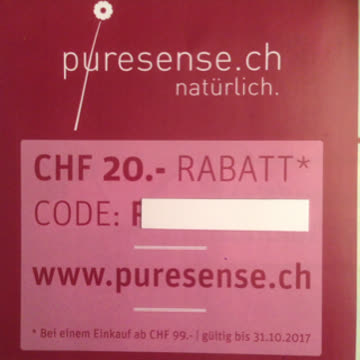purense.ch: CHF 20 Rabatt