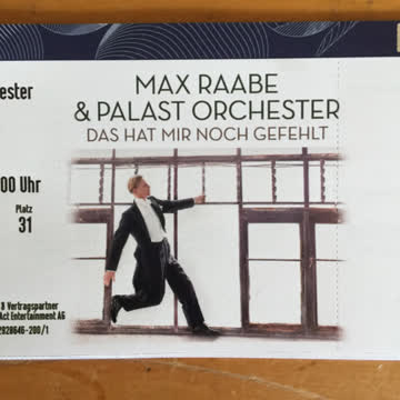 3 Tickets Max Raabe für 16.09.17