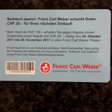 Franz Carl Weber Gutschein