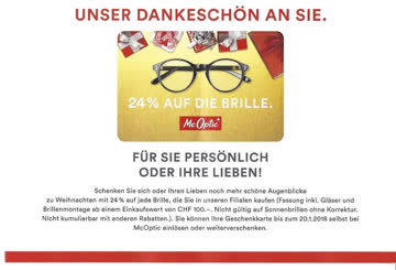 Exsila Artikel: McOptic Gutschein 24 %