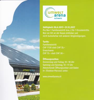 Exsila Artikel: Umweltarena Gutschein 50% Rabatt gültig bis 31.12.2017