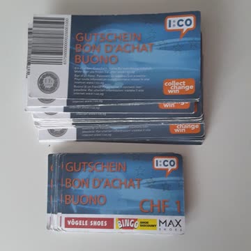 45 Gutscheine à 1 Fr. gültig bei Vögele Schuhe und Max shoes