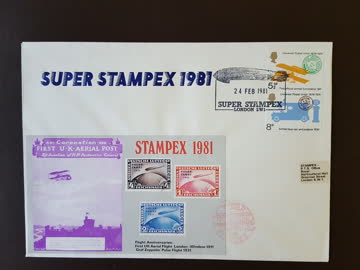 Stampex 1981 - 2x A5 Couverts mit Sonderblock und Marken