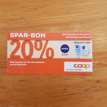 Nivea Baby 20% bei Coop