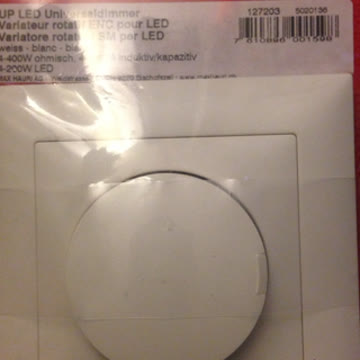 Teller UP-Drehdimmer (ohne Beleuchtung am Schalter)