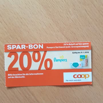 20% bPampers bei Coop
