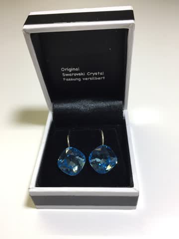 Exsila Artikel: Neue versilberte Ohrhänger mit Swarovski Crystal Cabochons