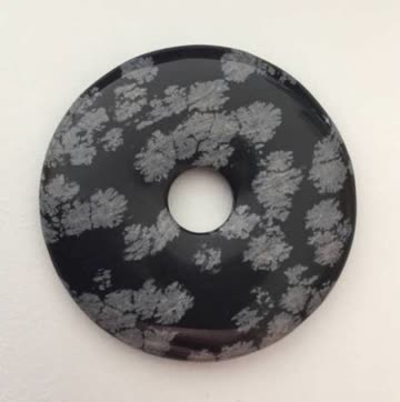 Neue Pischeibe Schneeflockenobsidian 39.5mm