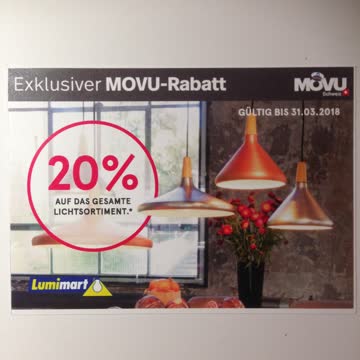 Lumimart: 20% Rabatt auf das gesamte Lichtsortiment