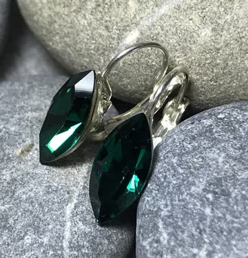 Exsila Artikel: Neue versilberte Ohrhänger Swarovski Crystal