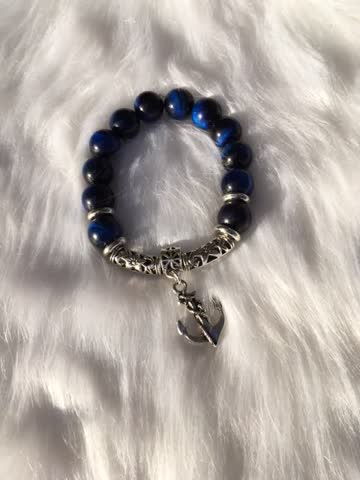 Exsila Artikel: Blaues Tigerauge-Stein - Armband NEU!