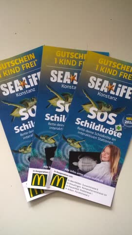Exsila Artikel: 3 Gutscheine für 1 Kind im- SEALIFE Konstanz