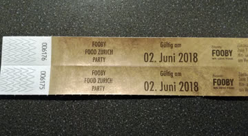 2 x FOOBY FOOD ZURICH PARTY, Sa 02.06.2018