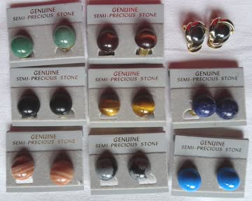 Exsila Artikel: Ohrclips – echte Steine NEU