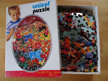 Unicef-Puzzle - 200 Teile - Wildtiere, vollständig