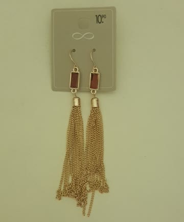 Exsila Artikel: Ohrtinge Gold/Rot NEU