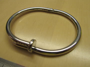 Exsila Artikel: Armreif Nagel chrom NEU