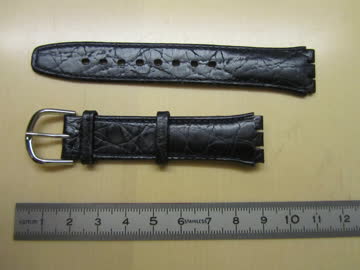 Exsila Artikel: Uhrenband Leder schwarz NEU