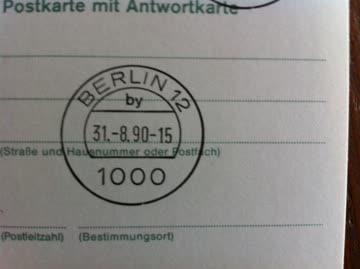 D-1990 2 Postkarten mit Antwortkarten Berlin München