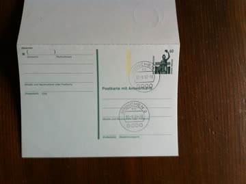 D-1990 2 Postkarten mit Antwortkarten Berlin München